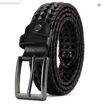 Gürtel - mit Schnalle - Braided - BLACK / BK - versch. Längen - 105cm bis 125cm