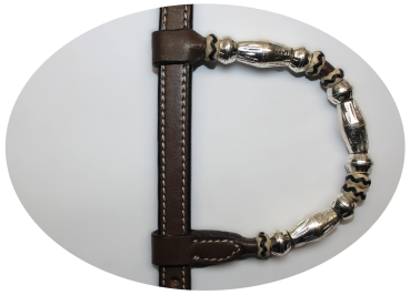 Preview: "EE Tack" Kopfstück - Show - #46426 - DUNKEL