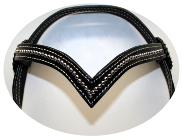 "SST" Kopfstück - Show - V-Stirnband - BLACK - 12644-Blk
