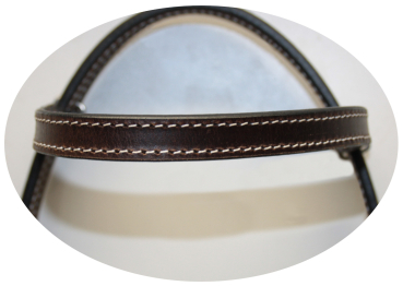 Preview: "EE Tack" Kopfstück - Stirnband - V-146 - DARK OILED