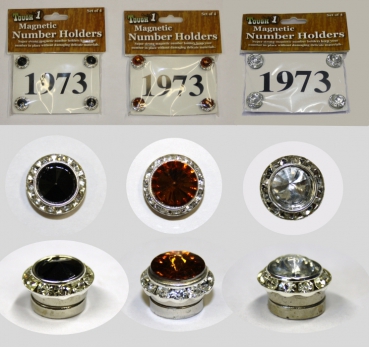 Magnetische Startnummernhalter - 4er Set - BLACK (118-142)