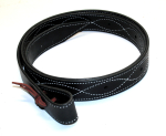 "BCL" Tie Strap - Stitched Leather - BLACK
